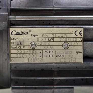 Elmotor typeplade